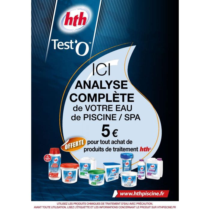 NOUVEAU: FAITES TESTER VOTRE EAU