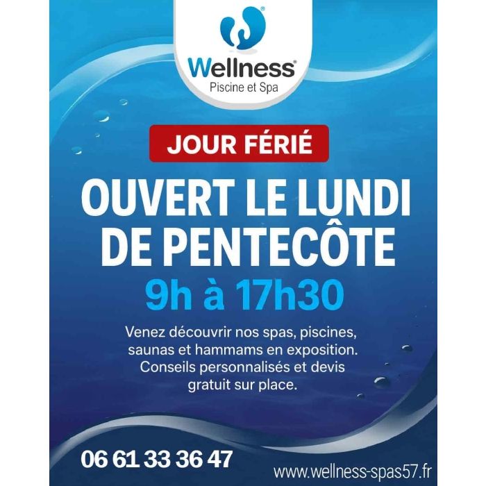 Lundi de Pentecôte : Wellness Piscine et Spa reste ouvert pour vous accueillir