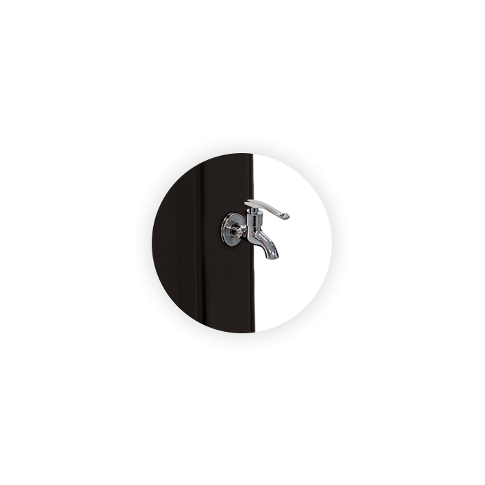 DOUCHE SOLAIRE HAPPY 4*4 44L ANTHRACITE AVEC RINCE PIED DOUCHE SOLAIRE HAPPY 4*4 44L ANTHRACITE AVEC RINCE PIED