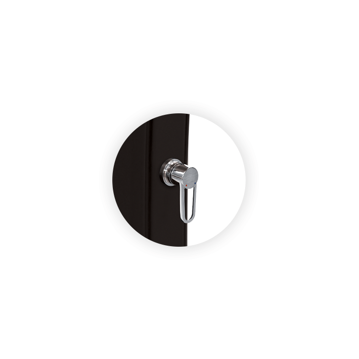 DOUCHE SOLAIRE HAPPY 4*4 44L ANTHRACITE AVEC RINCE PIED DOUCHE SOLAIRE HAPPY 4*4 44L ANTHRACITE AVEC RINCE PIED