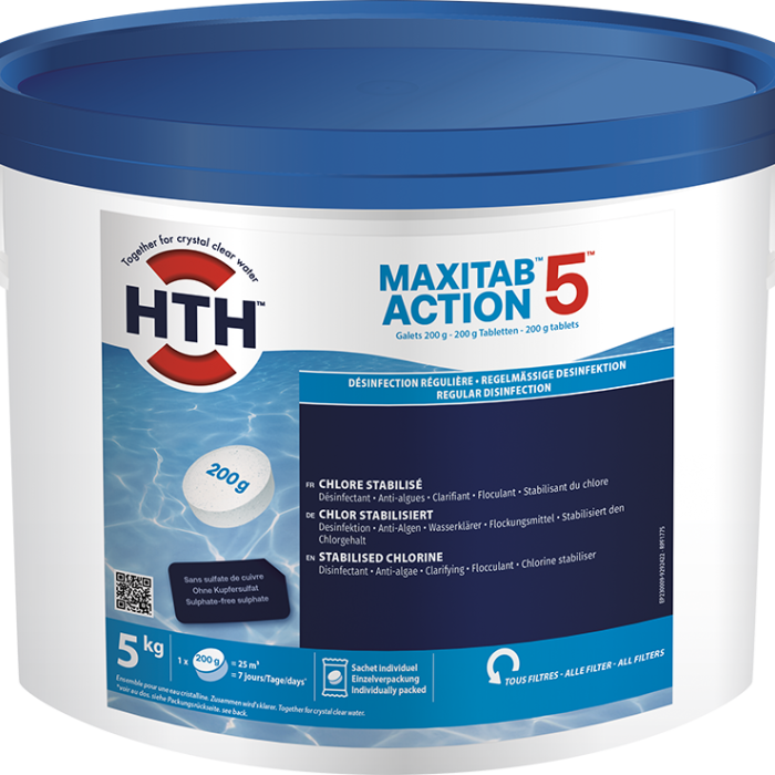 hth® MAXITAB ACTION 5 GALET 200G SPECIAL LINER 5KG