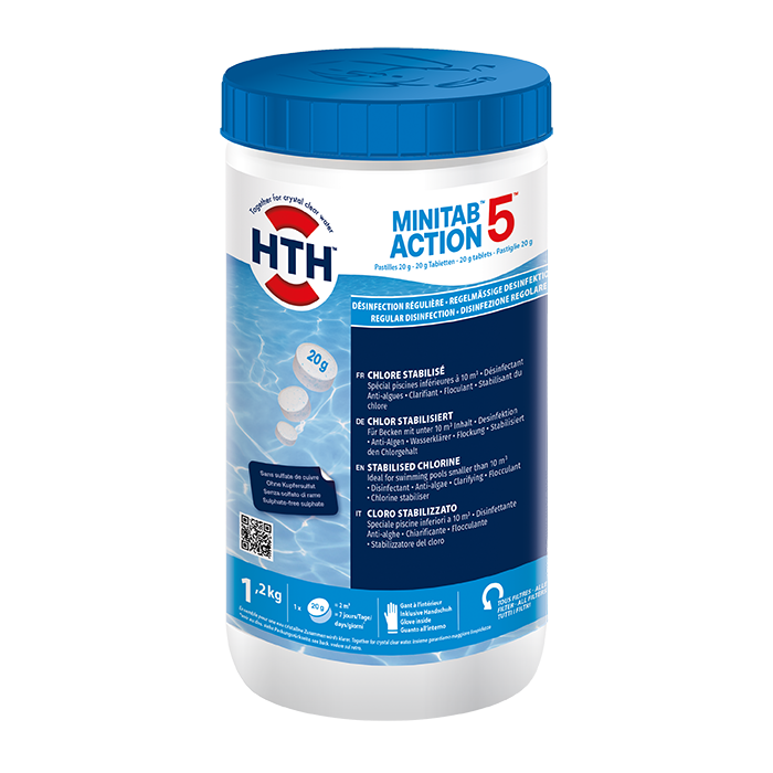 hth® MINITAB ACTION 5 Traitement Chlore 1.2kg