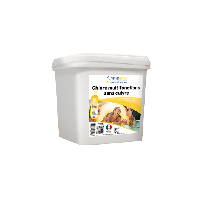 PURISSIM'EAU CHLORE MULTIFONCTION SANS CUIVRE GALETS 250G
